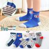 Breathable Cotton Mid-Calf Socks for Kids (1-15 Years), Anti-Odor, Cute Design for Boys and Girls, Ideal for Spring and Autumn.