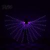 Flexible Polyester Glowing Wings LED Light Up Belly Dance for Adults Kids, Halloween Costume Performance Props Immersive Visual Equipment with