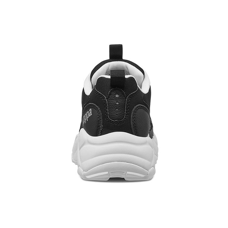 Kappa Fabric Synthetic Leather Comfortable Shock Absorbing Non-Slip Wear-Resistant Low-Top Dad Shoes Women Sneakers Black K0925MM02-990