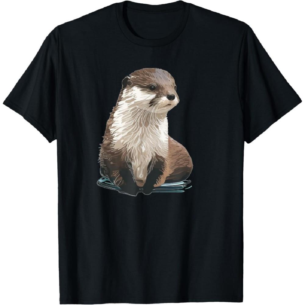 

Милая мордочка выдры для любителей каланов футболка XXXXXL чёрный