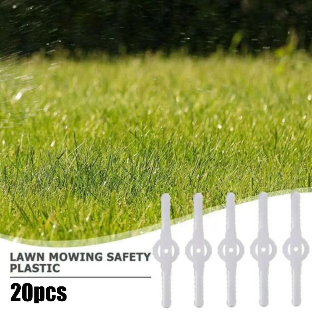 20PCS Plastic Cutter Blades Lawn Mower Blades For Garden Electric Cordless Grass Trimmer Tool Replacement Parts