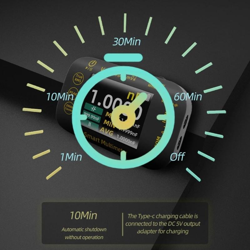 Real Time Waveform Recording Multimeter Temperature Resistance Voltage Continuity Tester High Precisions Multitester