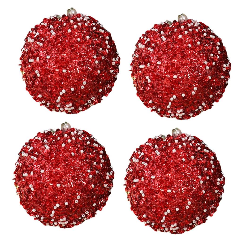 4x Christmas Ball Ornaments Christmas Tree Decorations Tree Ornaments for Indoor Hotel Restaurant Festivals Engagement