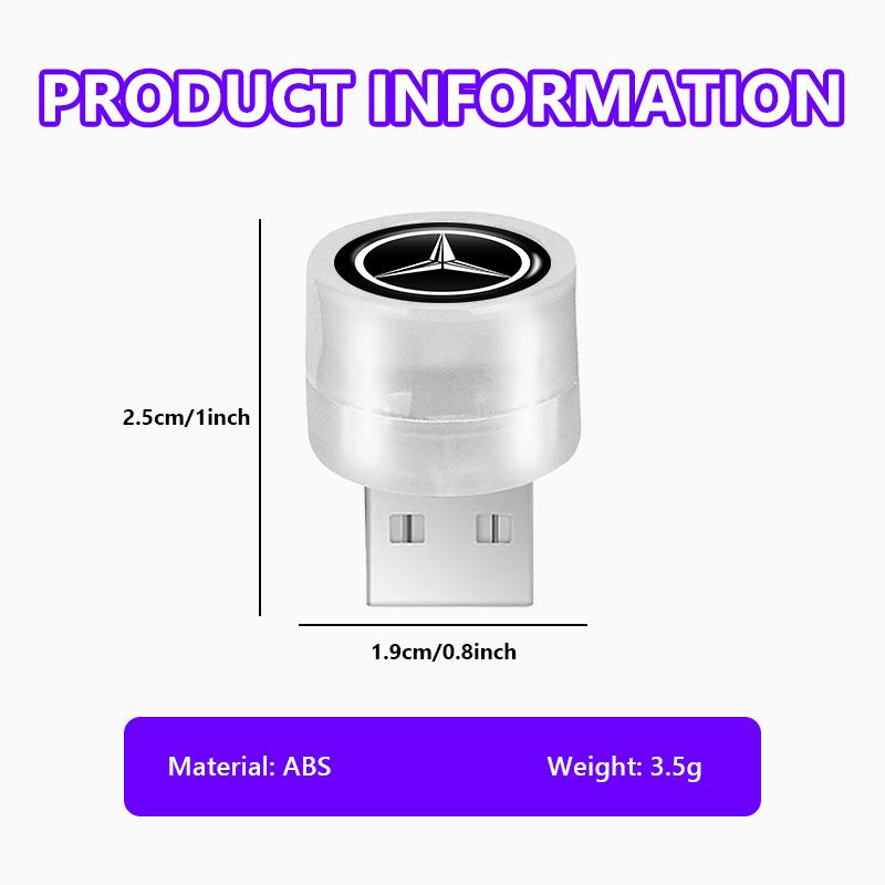 For Benz Car Styling LED Atmosphere USB Light Interior Lighting Lamp Auto Accessories Exclusive AMG W124 W203 W204 SPRINTER V