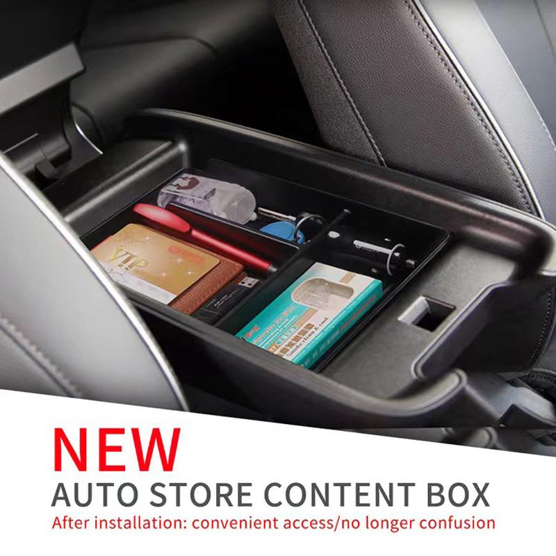 Car Central Storage Box For Hyundai IONIQ 5  2022 Non-slip Rubber Armrest Storage Box Auto Interior Tidying
