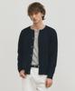 Wednesday Oasis Crop Crewneck Knit Cardigan_Navy(Wc25-Kn63)