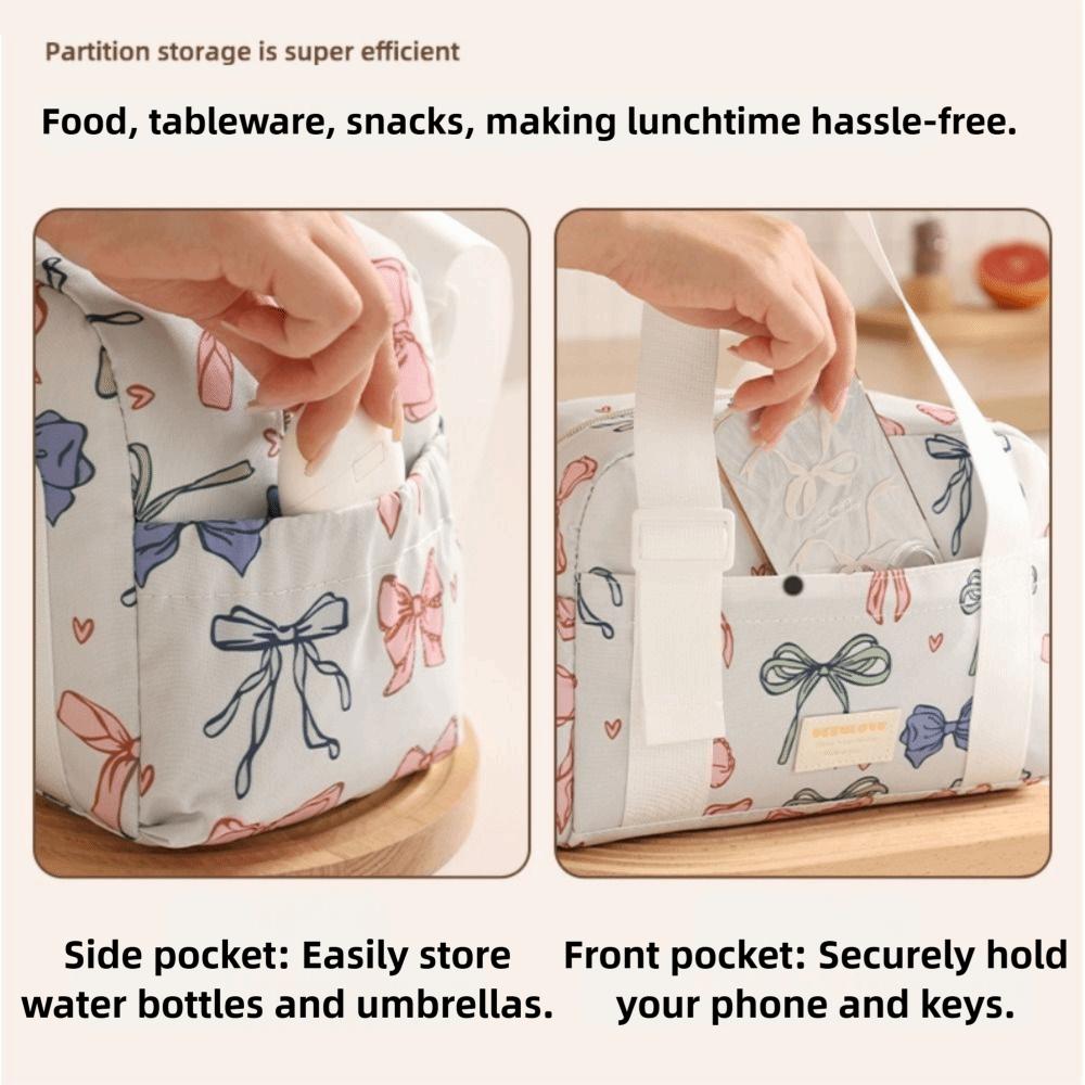 Portable Thickened Winter Lunch Bag Waterproof Durable Lunch Box Large Capacity Keep Warm Insulated Thermal Bag Unisex