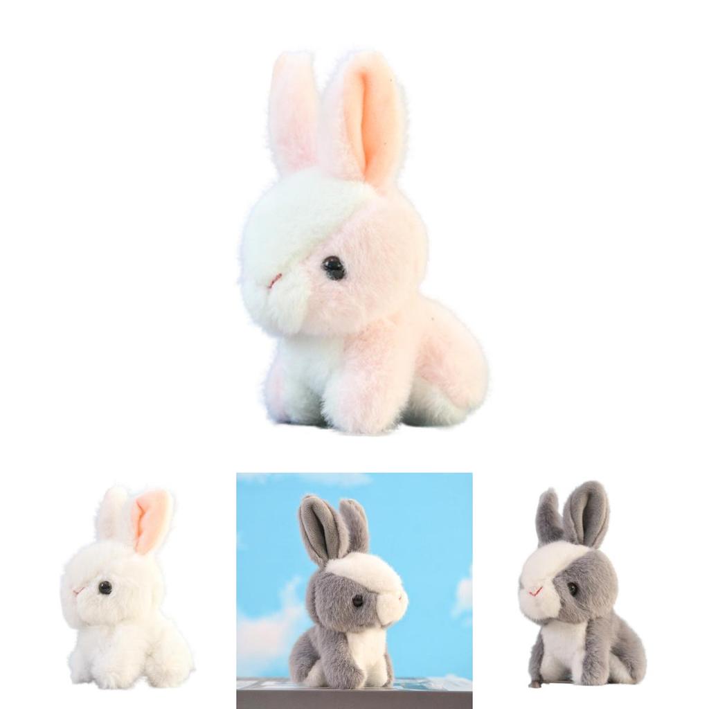 Soft And Huggable Bunny Plushie Adorable Stuffed Rabbit Pendant For Keyring And Bag