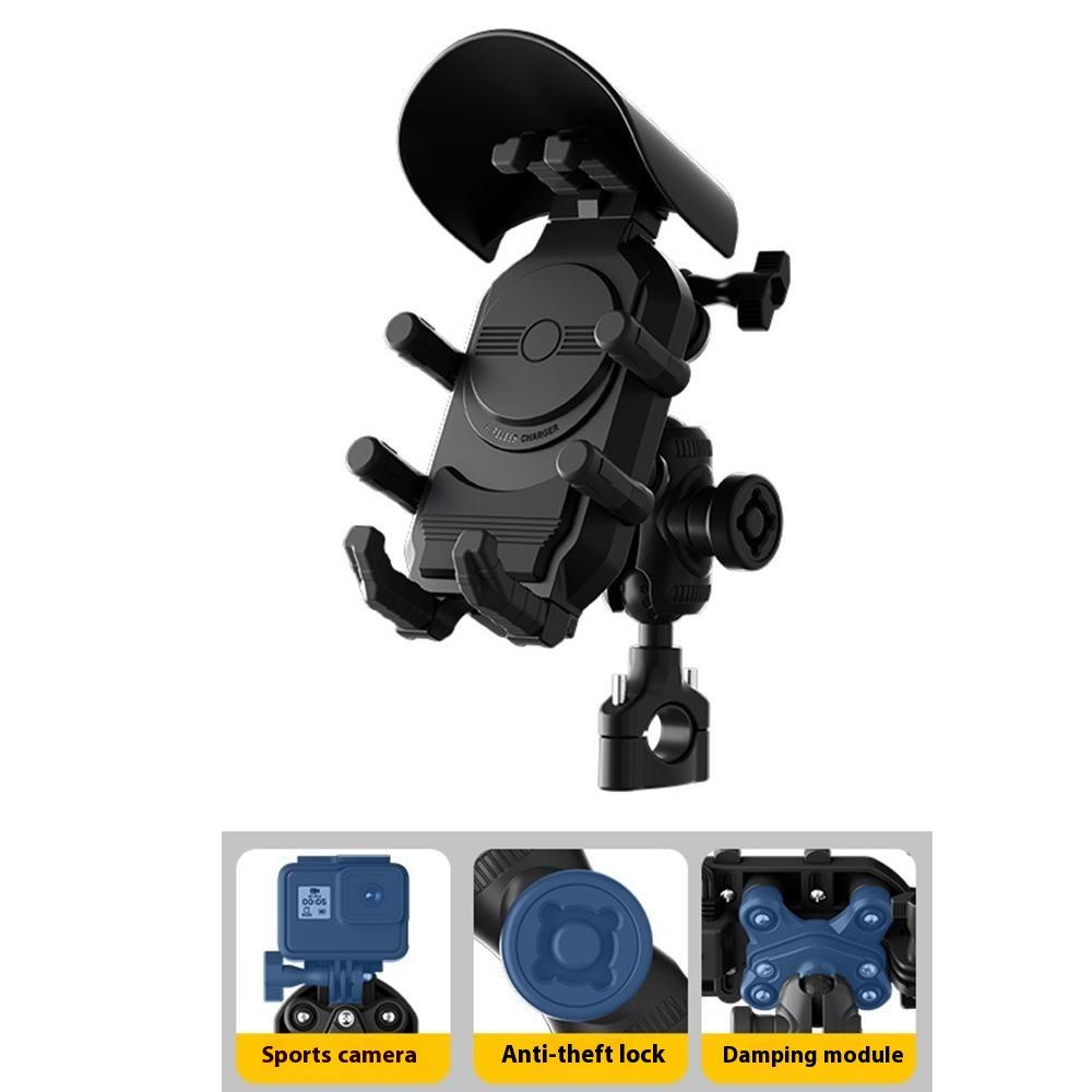 

WUPP CS-2056B2 Motorcycle Handlebar Phone Holder Anti-Shock Phone Mount Stand Type A