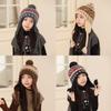 Kids Winter Knit Earflap Hat With Pom Pom For Outdoor Snow Play And Cold Weather