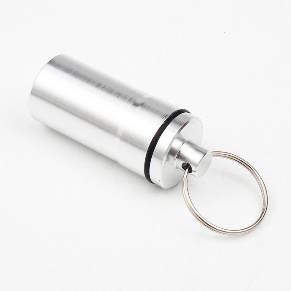 New Mini Portable Pill Box Case Holder Keychain Waterproof Aluminum Container Tablet Storage for Purse Outdoor Camping Travel