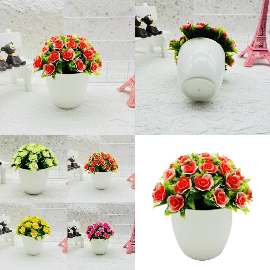 Plastic Indoor Decorative Sphere With Faux Fuchsia Flowers For Office Displays