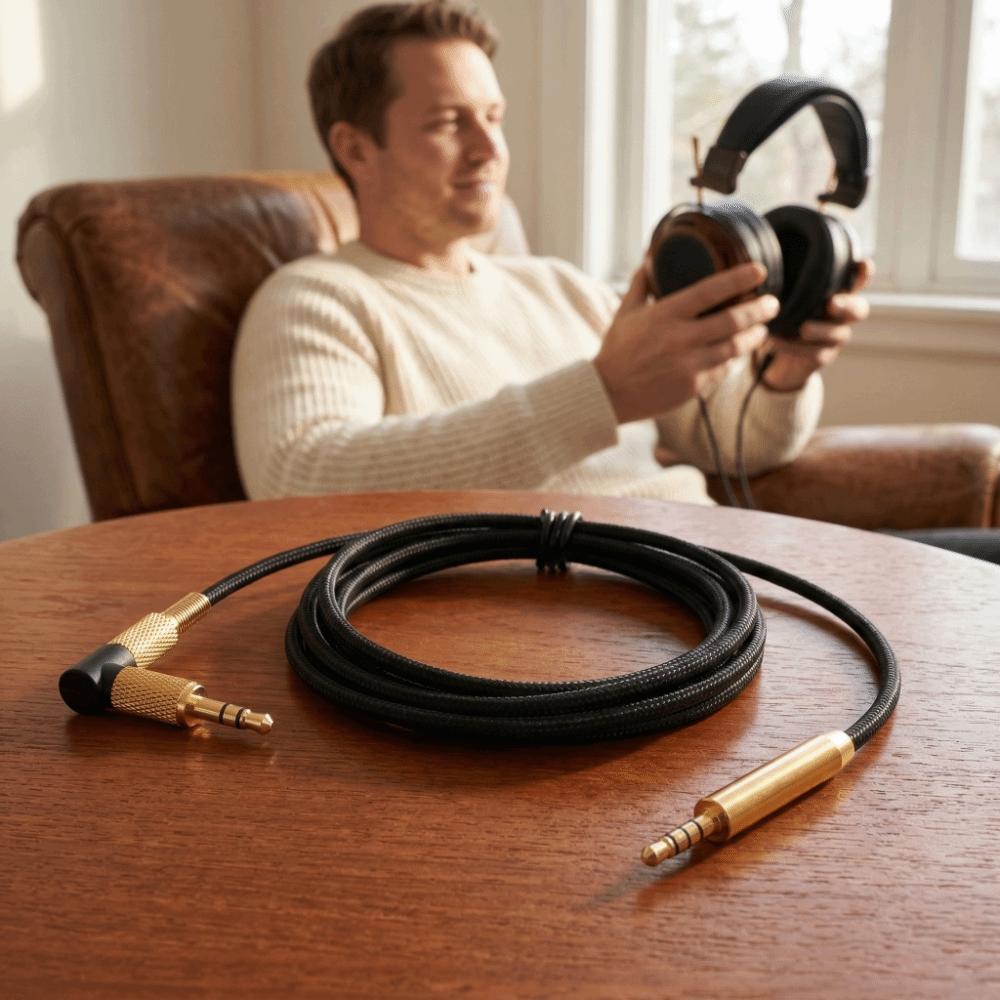 2.5mm to 3.5mm Audio Cable Male to Male Aux Cable Earphone Cord for AKG Y40 Y50 Y45 Headphones Use