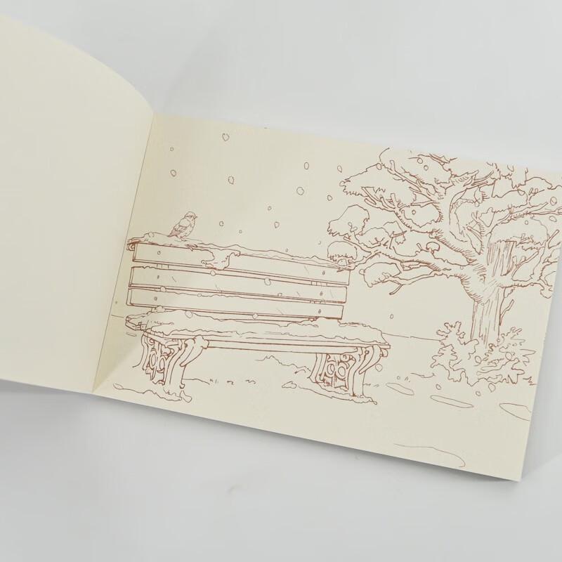 One Person's Small Forest Watercolor Four Seasons Coloring Book