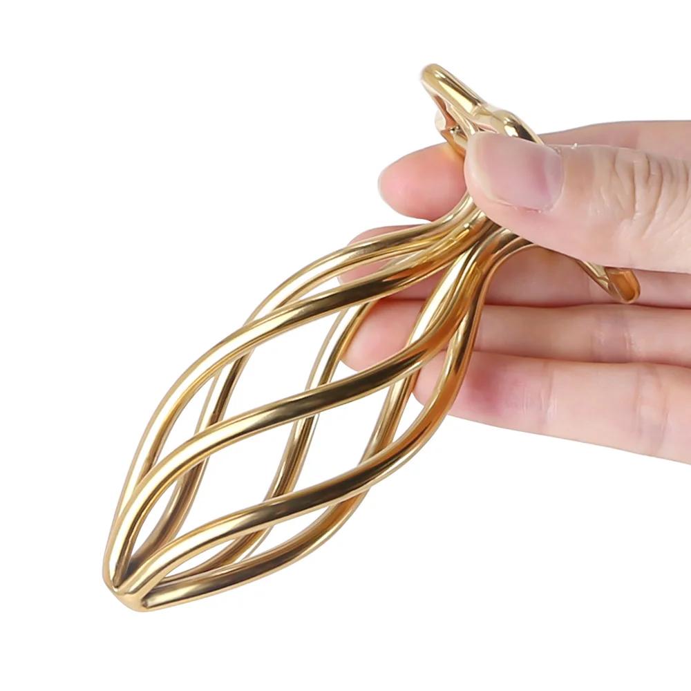 Spiral Stainless Steel Anal Plug Clitoris Butt Erotic Goods For Adults Non Vibrating Butt Plugs