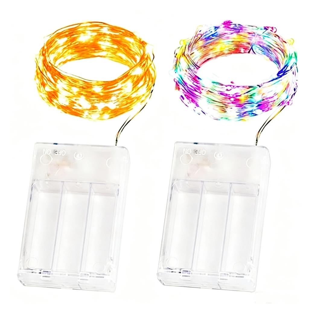 2M 5M 10M Battery Box LED Fairy String Lights Flexible Copper Wire for Christmas Wedding Anniversary Decor