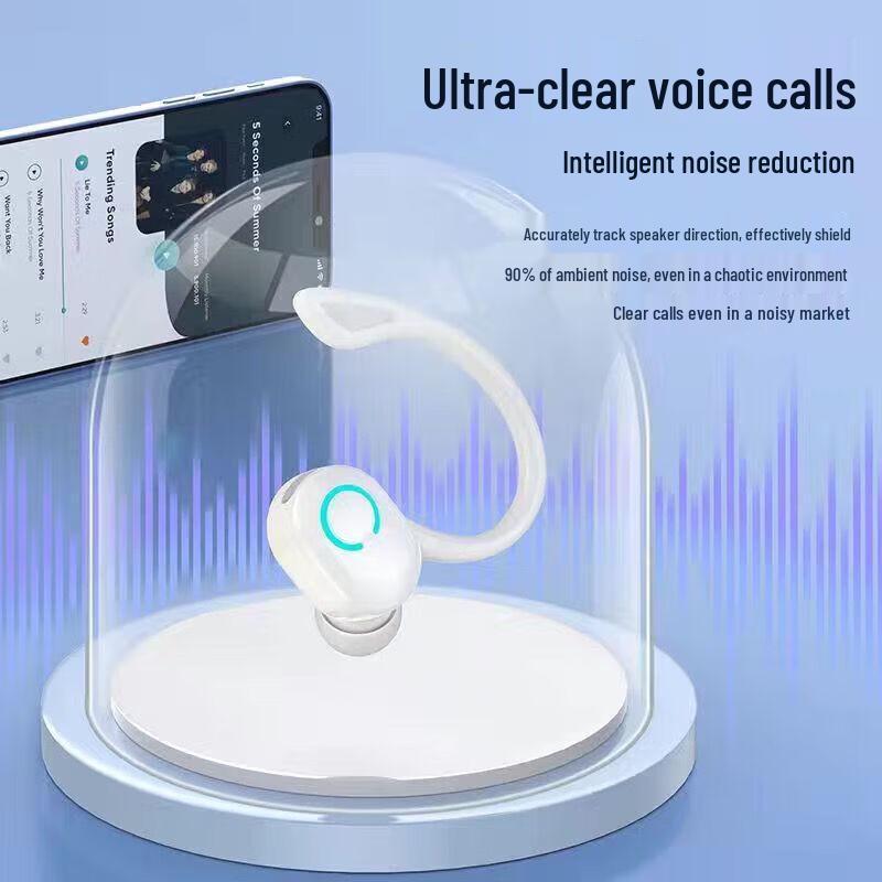 Noise-Canceling Right Ear Bluetooth Earphone with Long Battery Life and High-Quality Sound - W6