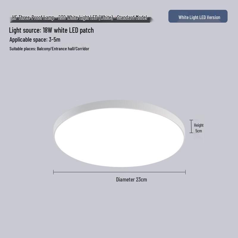 Ultra-Thin Three-Proof LED Ceiling Light