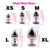 Stainless Steel Anal Plug Heart Shape 5 Sizes Crystal Anal Plug Removable Butt Plug Stimulator Anal Sex Toys Prostate Massager