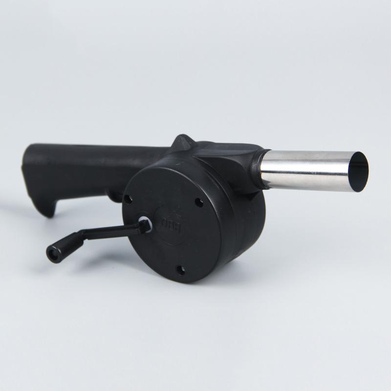 

1 портативный ручной воздуходув для дома и улицы, мини-ручной вентилятор, подходит для барбекю, пикника, кемпинга, воздуходув для розжига угля, черный чёрный