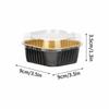 10pcs/set New Non-Stick Aluminum Foil Baking Cups with Lids Heat Resistant Muffin Boxes Square Shape Mini Loaf Pans Kitchen Tool