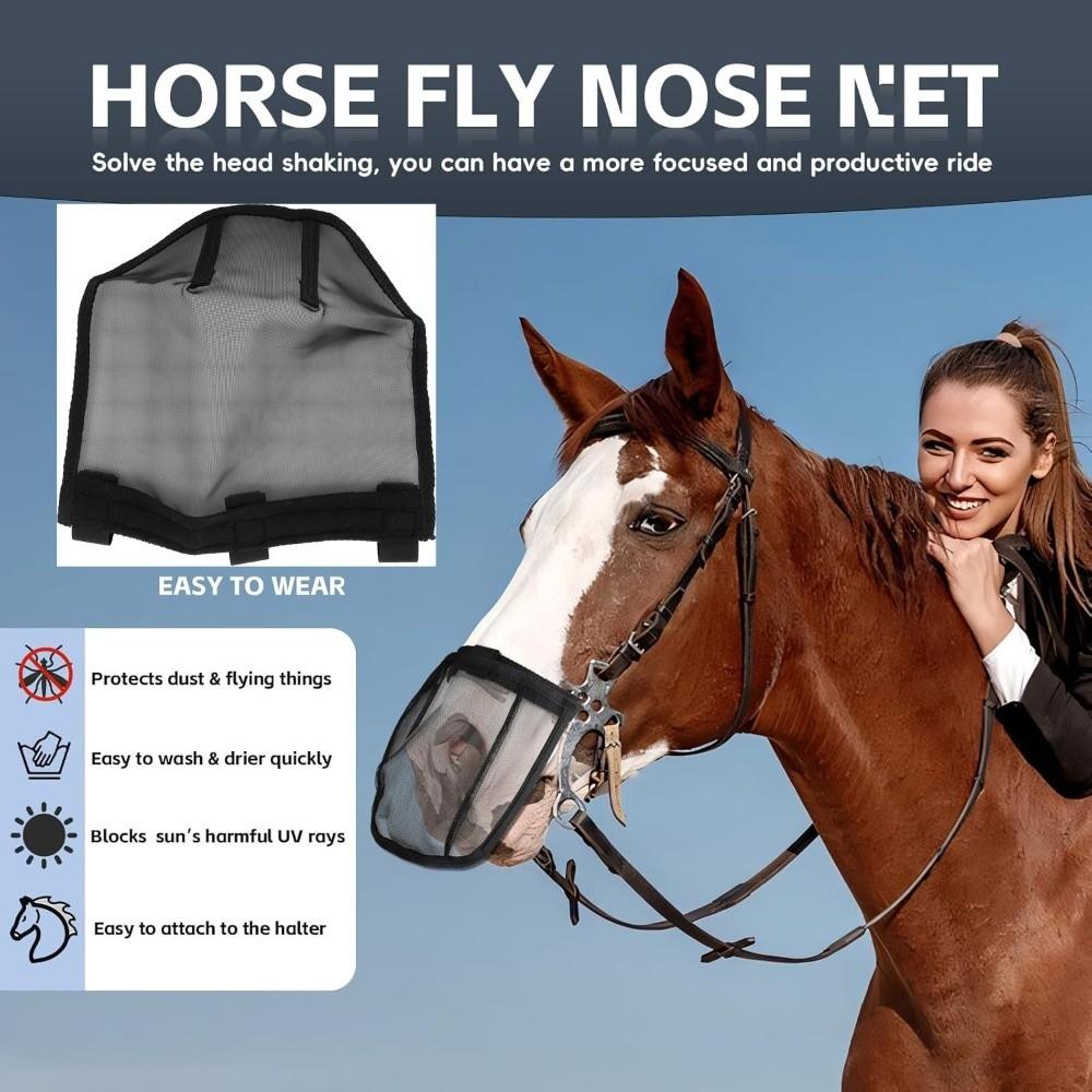 Breathable Mesh Horse Fly Mask UV Protection Equine Mask Horsewear Fly Protector Mask Stable Use