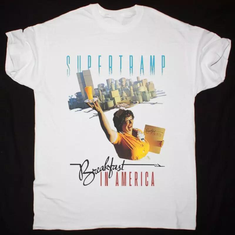 NEW SUPERTRAMP BREAKFAST IN AMERICA Gift For Fan White Size S-5XL Shirt OM98.... S разноцветный