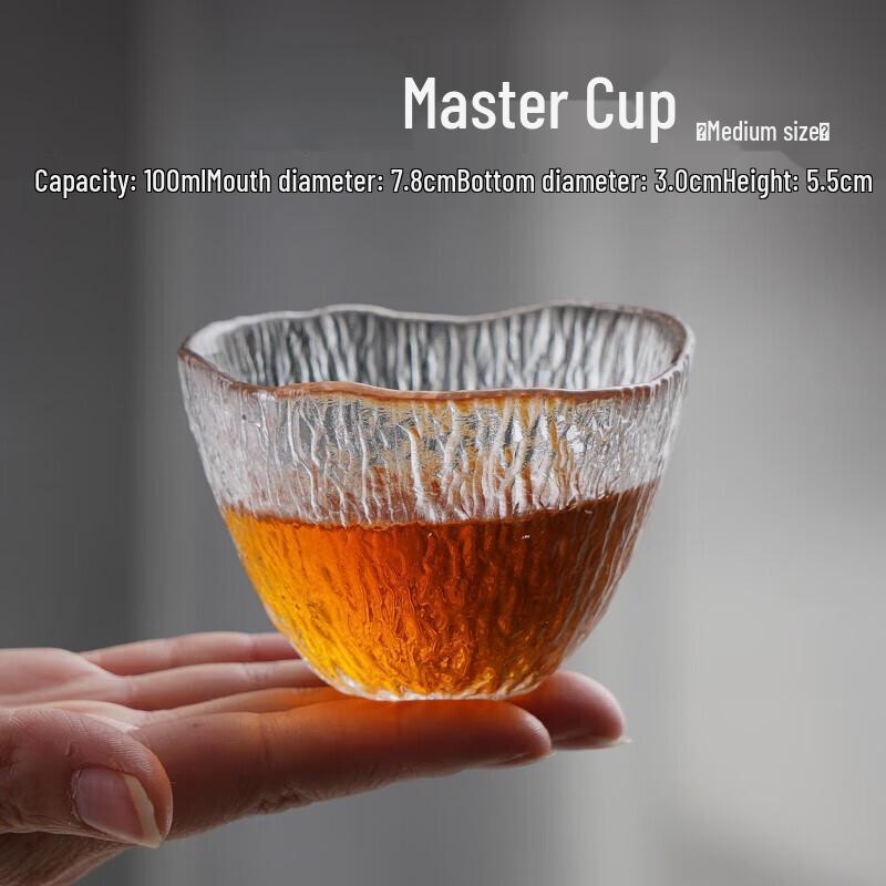 Shangqi Rain Drop Hammered Glass Master Cups (Set of 3)