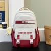 Schoolbag Junior high school student schoolbag Japanese small fresh dopamine girl ins college style simple contrasting color backpack