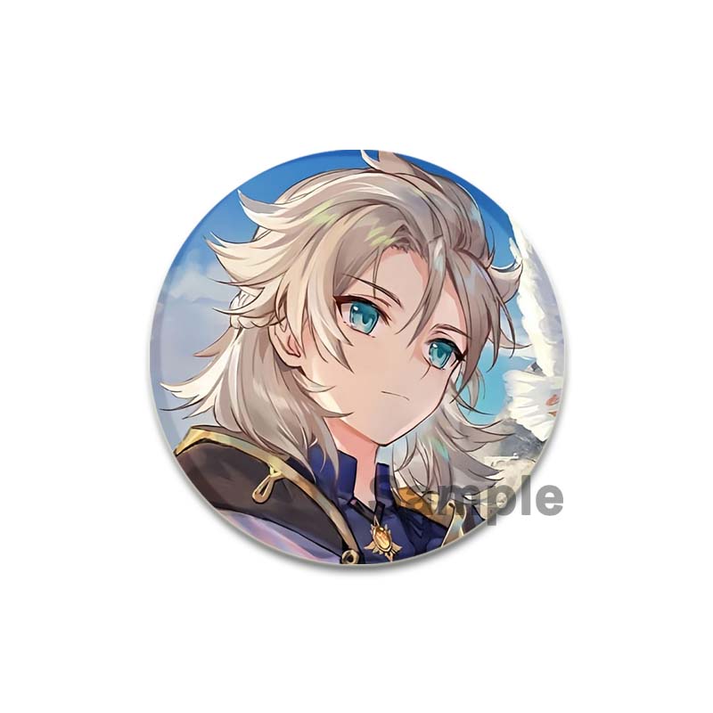 32/44/58mm Genshin Impact Albedo Pin Handmade Brooch for Clothes Cartoon Cosplay Badge Backpack Decoration Jewelry Gift