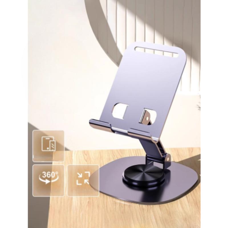 Support universel rotatif à 360 degrés pour téléphone et tablette, entièrement en métal, anti-stress