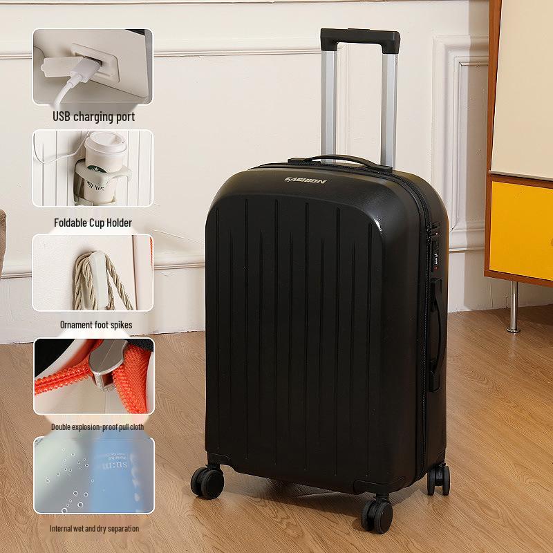 2025 Model Sturdy Trolley Case - Large Capacity with Combo Lock for Men, Women, and Students