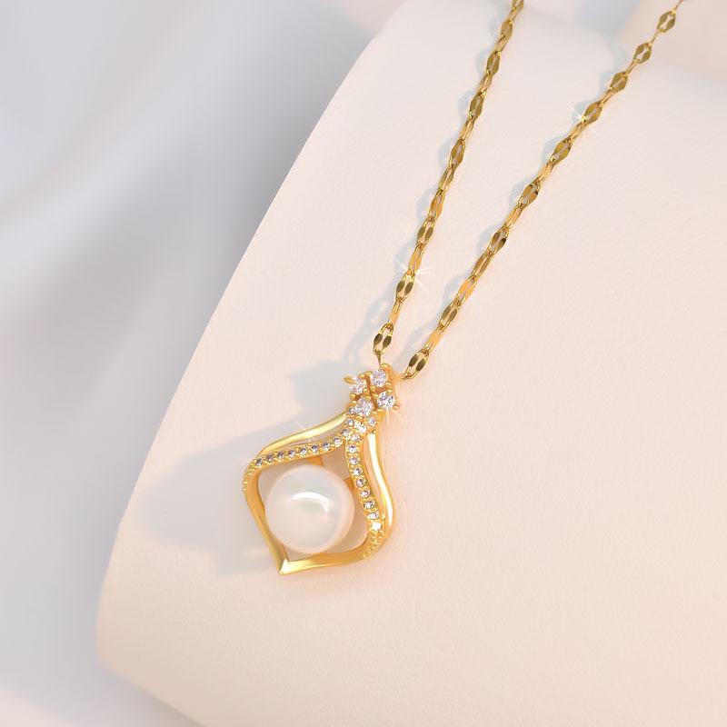 

Small Purse Pearl Necklace Female Trend Temperament Mermaid Ji Pendant Accessories