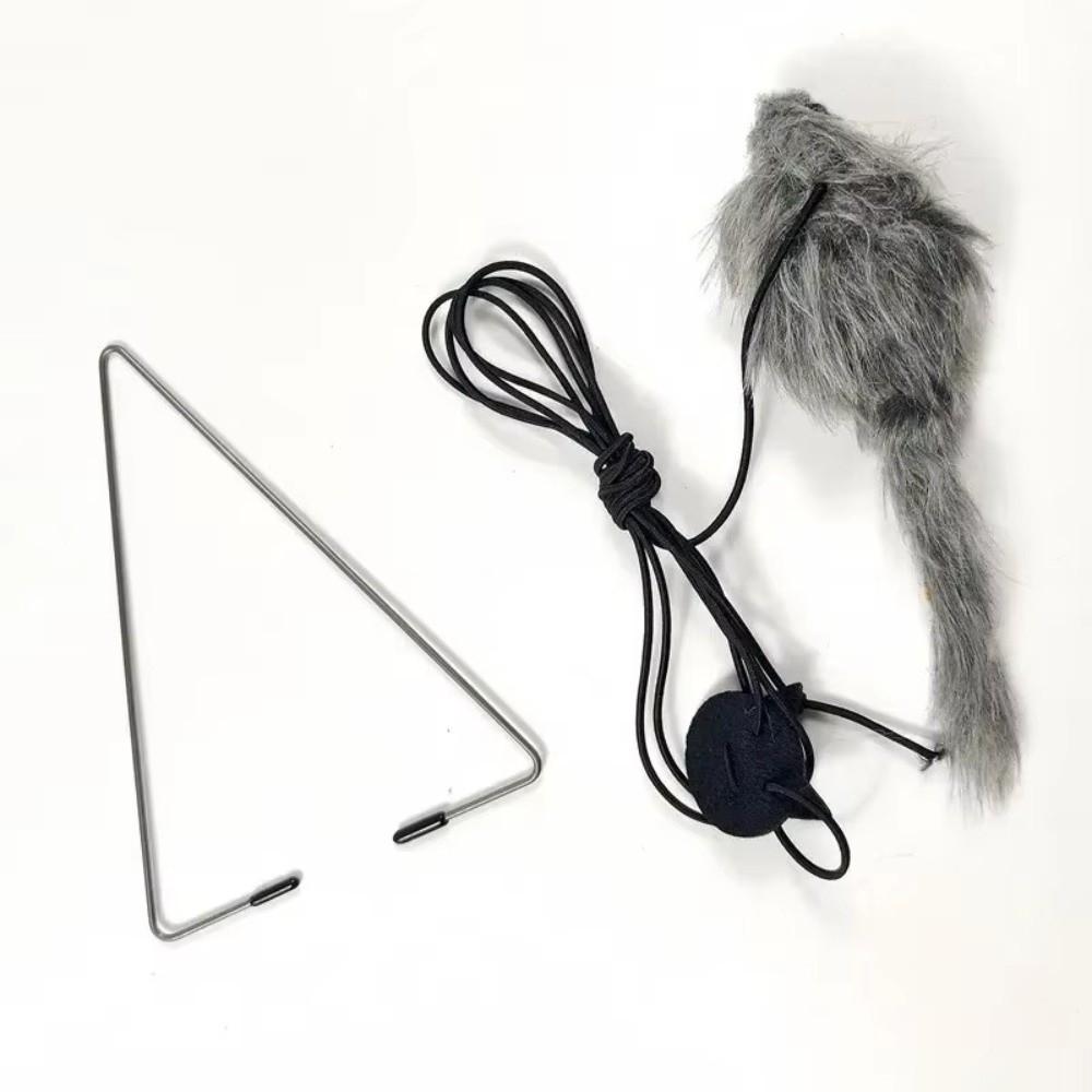 Triangle Hook Simulation Mouse Toy Adjustable Retractable Cat Stick Mental Exercise
