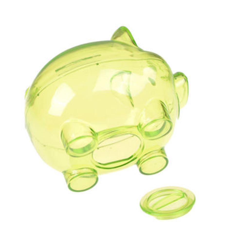 Candy Color Kids Piggy Bank Transparent Plastic Coin Box Cute Animal Money Saving Jar For Children Gift Toy