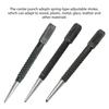 3 Pieces Center Pins Punching Metal Woodwork Spring Loaded Leather Plastic Working Dent Markers Locators Marking Tools