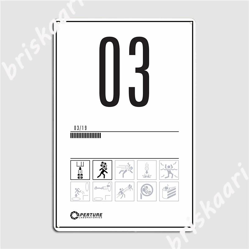 Portal Chamber Sign Metal Sign Wall Plaque Retro Cave Club Customized Tin Sign Poster 20X30CM