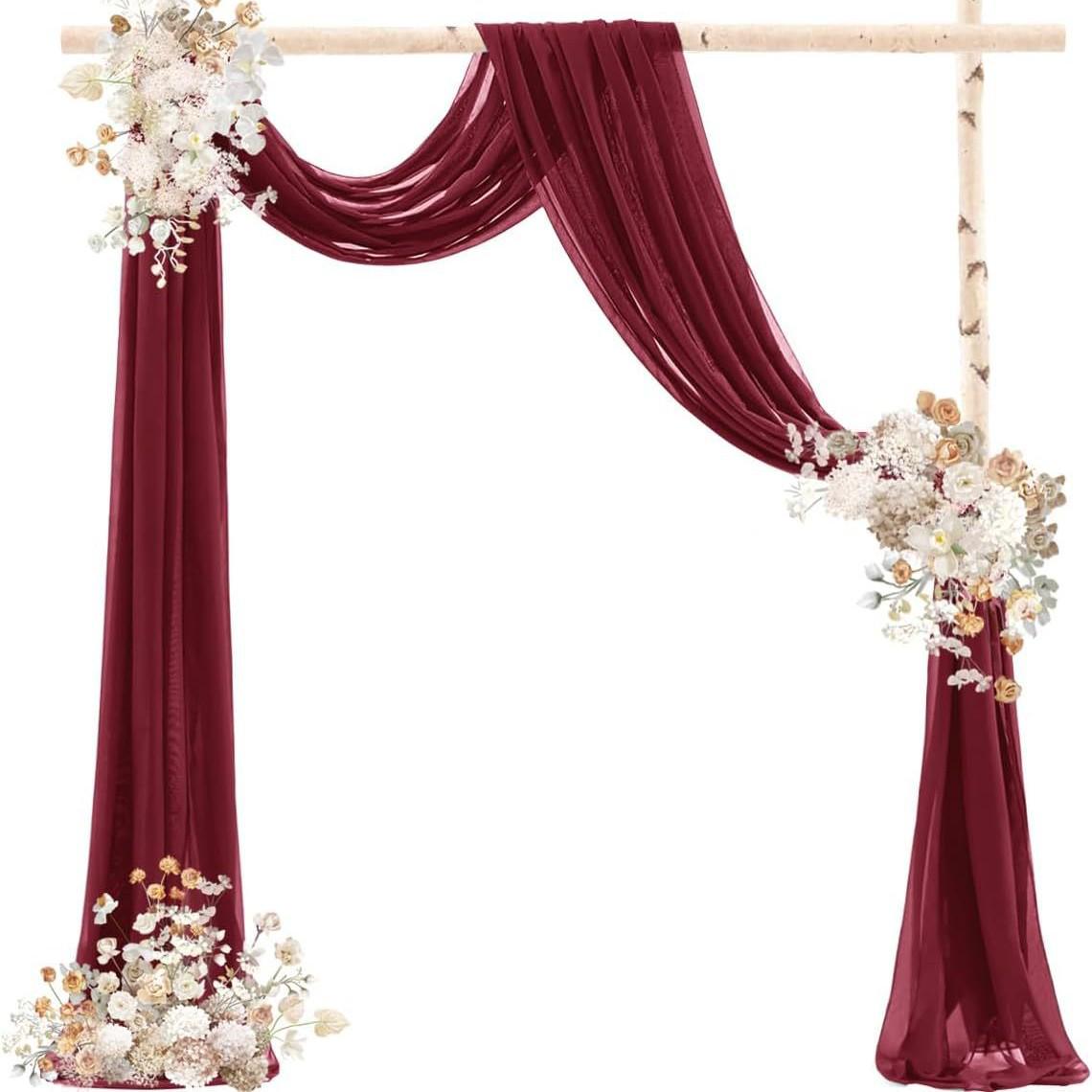 

Елегантна поліестерова тканина з мікроблиском перлів для весільного декору та драпірування 75x600 cm