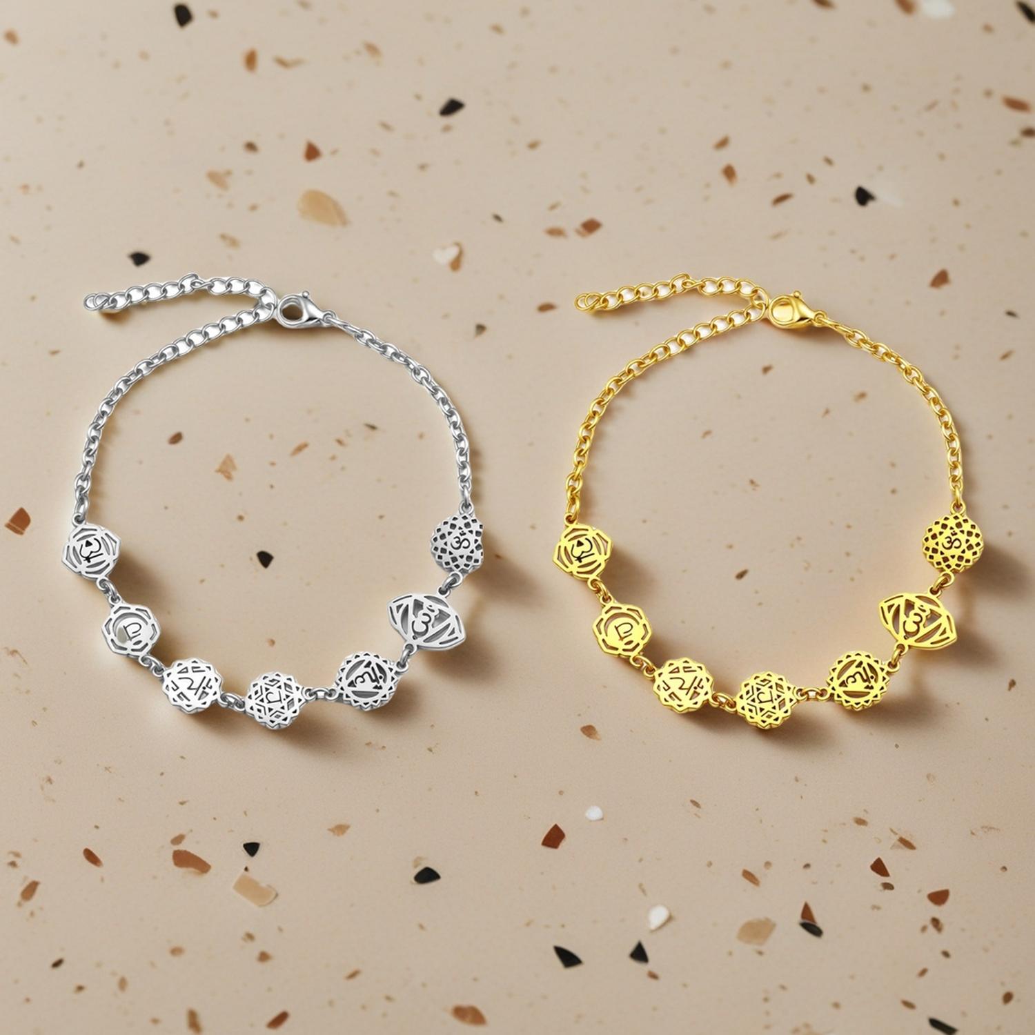 

Fashionable and minimalist seven chakra bracelet for yoga enthusiasts