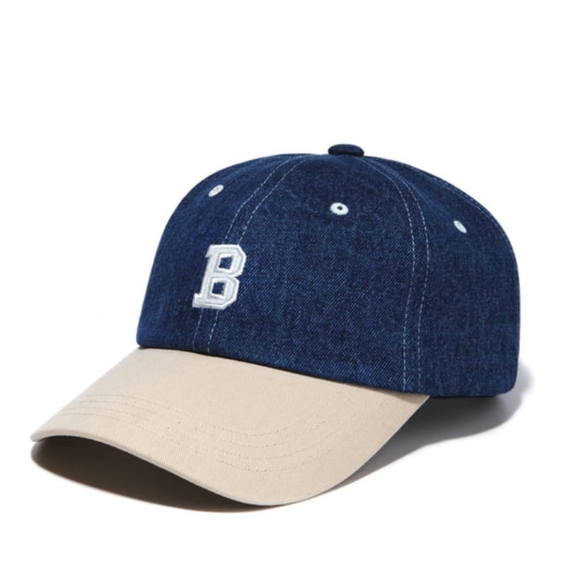 

BUTDEEP Non-Logo Curve Cap - Denim/Beige free