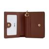 Coach Snap Wallet Signature 11 Shell Print Logo Metal Accents Coated Canvas Wallet Women Wallet Beige CBO72-IMSAS