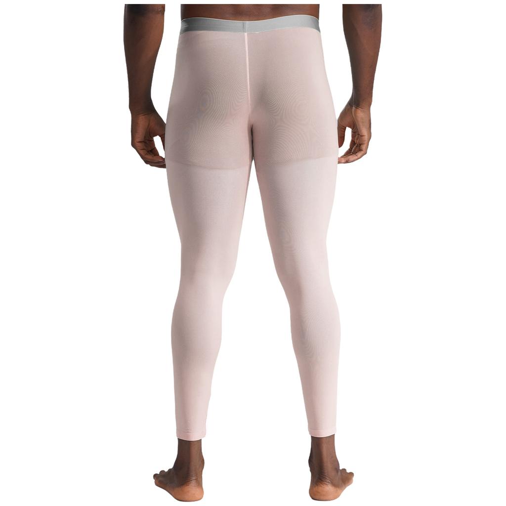 Mens Silky Yoga Fitness Leggings Elastic Waistband Bulge Pouch Seamless Tights Pants