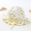 Spring Summer Cute Baby Girls Hat Floral Cotton Bucket Cap Dome Newborn Hats 1-18M