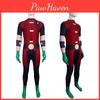 Robin Superhero Jumpsuit With Eye Patch Cloak For Halloween Cosplay Party And