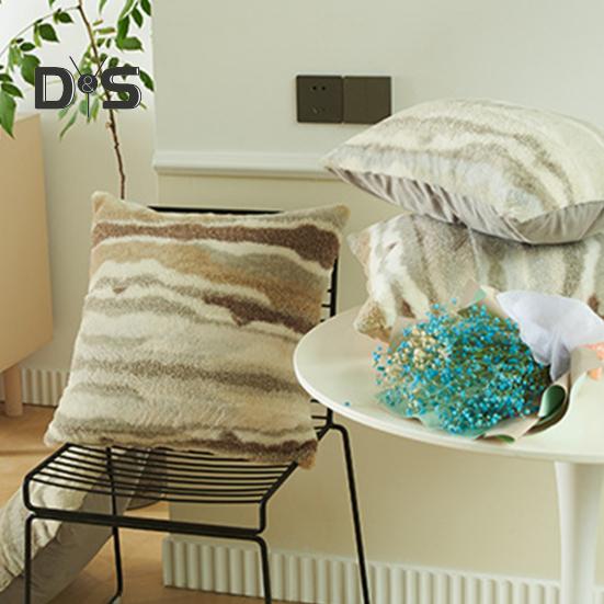 Fronha de Almofada Texturizada Fecho de Zíper Oculto Fronha de Almofada de Pelúcia Fronha de Almofada para Decoração de Sofá de Sala de Estar Quarto