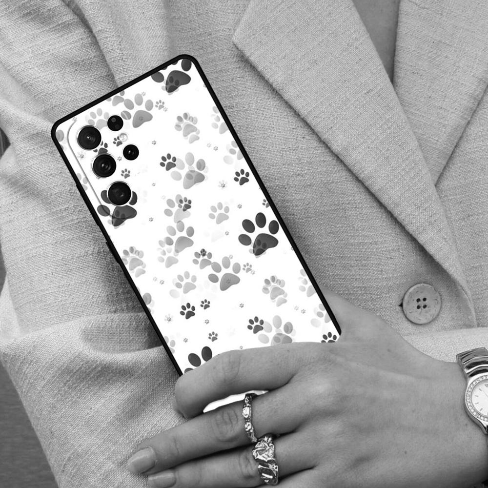 Dog foot print Paw Colorful Pattern Cell Phone Case for Samsung Galaxy S26 Ultra S25 S24 S23 S22 S21 S20 Note10 Cover