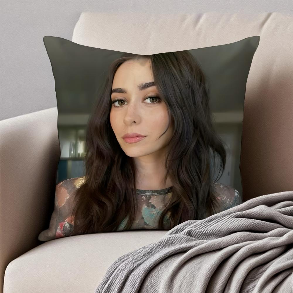

CCristin Milioti Cushion Cover Pillowcase Antidustmite Invisible Zipper Short Plush Sofa Cushion 30X30cm