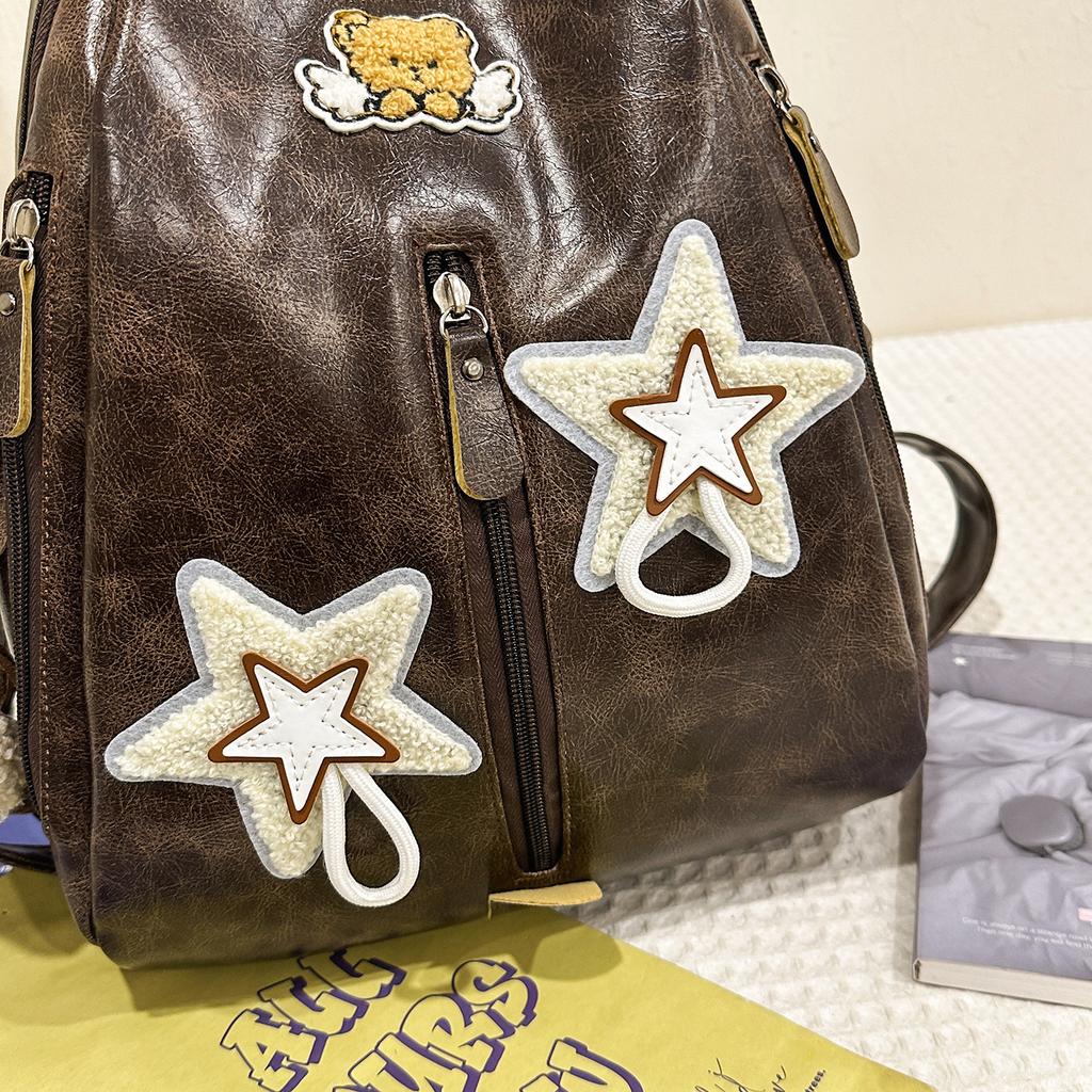 Vintage College Rucksack Bestickter Rucksack Große Kapazität Studenten Schultasche