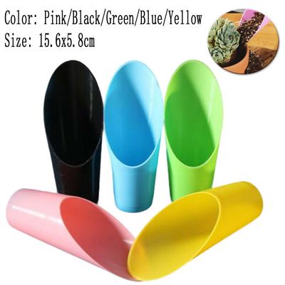 2Pcs Pieces Juicy Plastic Shovel Bucket Colorful Micro Landscape Greening Plant Potted Plant Gardening Tools Soil Shovel Potted Plant Jar