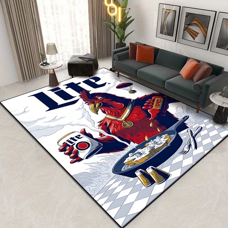 15 Size Genuine Draft M-Miller Pattern Rug Bedroom Living Room Bathroom Mat Creative Door Mat Area Rug Beer Bar Decor Carpets